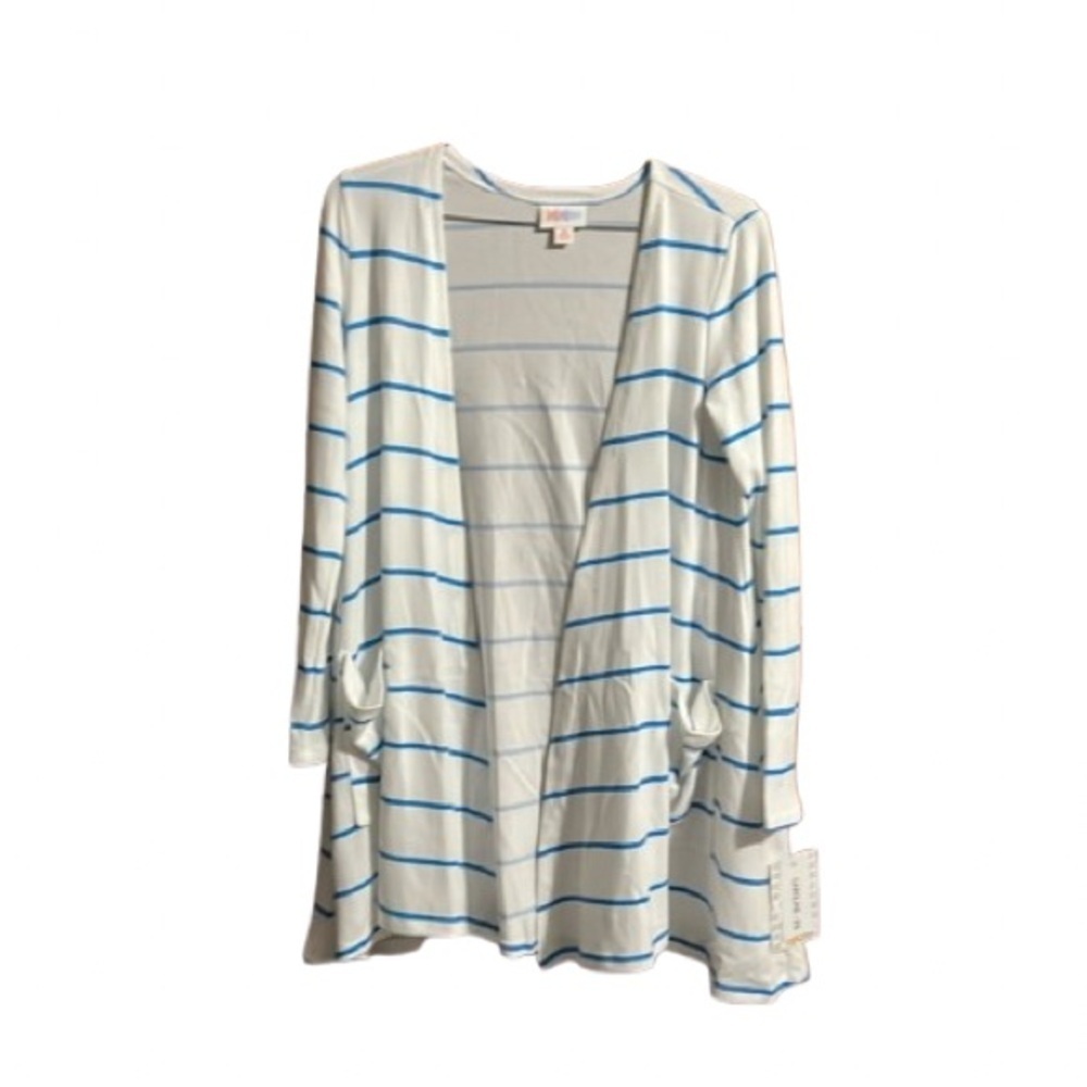 #419 NWT Lularoe Caroline XSmall is an A-line cardigan that’s mid-thigh length